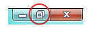 Restore down button