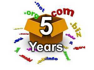 5 Year Domain Registration